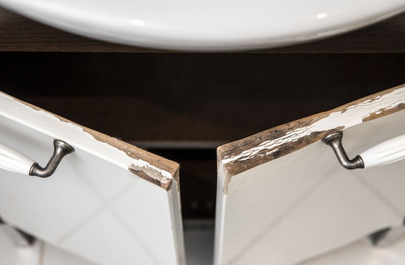 Refinished Vanity Before